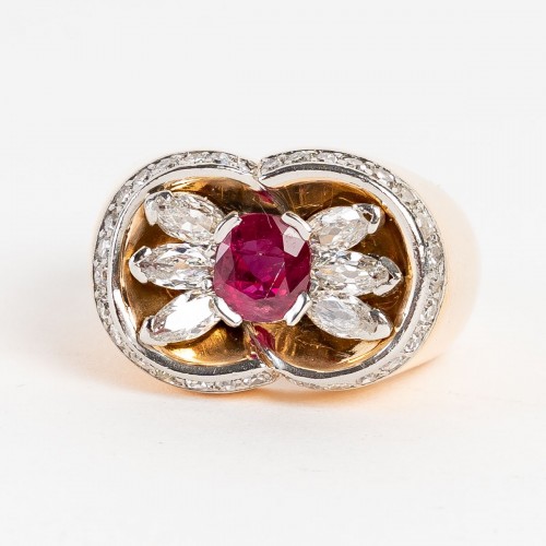 Rubellite ring circa 1950 - 