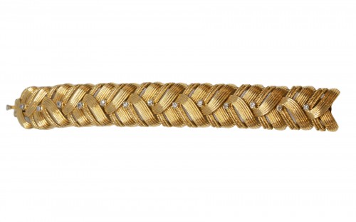 Bracelet en or serti de diamants