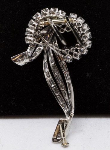 20th century - Gold and platinum brooch