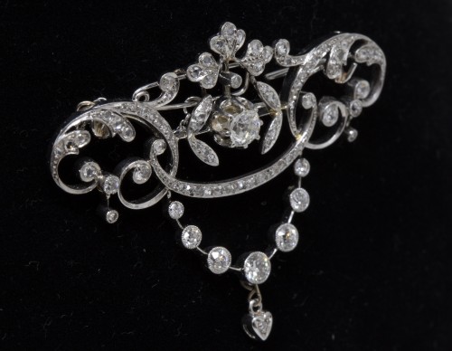 Bijouterie, Joaillerie Pendentif, Collier - Pendentif or et diamants vers 1900-1910