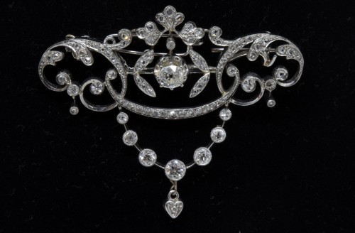 20th century - Gold and diamond pendant circa 1900-1910