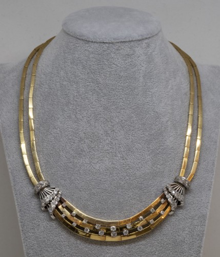 Gold and Diamonds Necklace circa 1950 - 