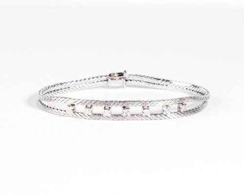 Anglais  Gold and Diamonds Bracelet - 