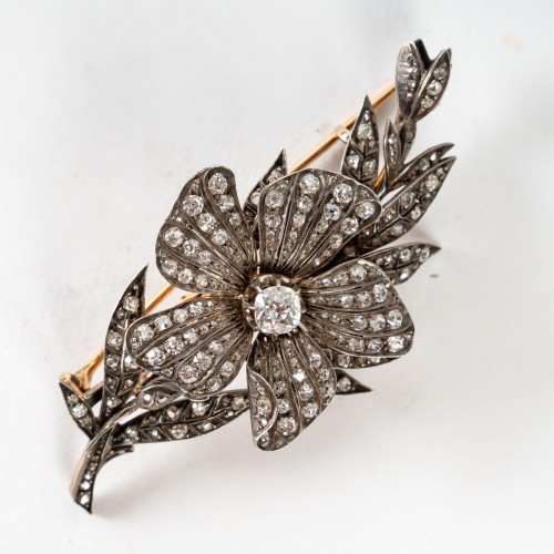 Broche "Trembleuse" Napoleon III - Bijouterie, Joaillerie Style Napoléon III