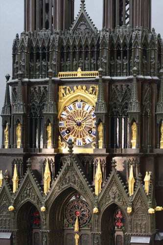 Antiquités - Pendule "Cathédrale" d'époque Charles X