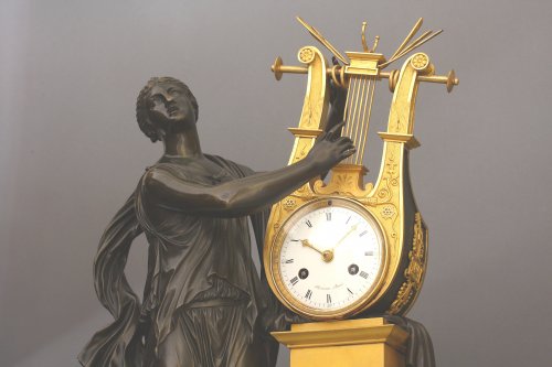 &quot;ERATO&quot;, Empire-period Mantle Clock, after Thomire - Horology Style Empire