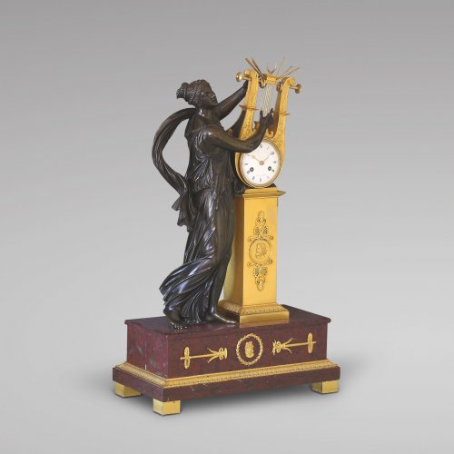 &quot;ERATO&quot;, Empire-period Mantle Clock, after Thomire - Empire