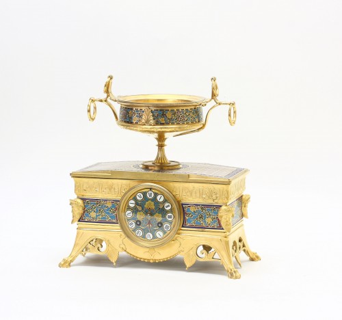 Garniture de cheminée orientaliste, Barbedienne et Sévin - Horlogerie Style Napoléon III