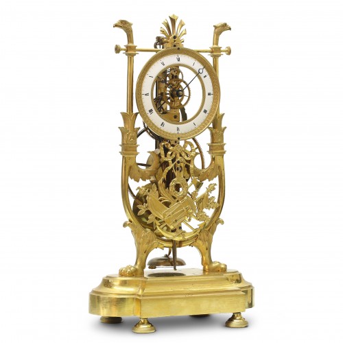 Skeleton Clock with Great Wheel