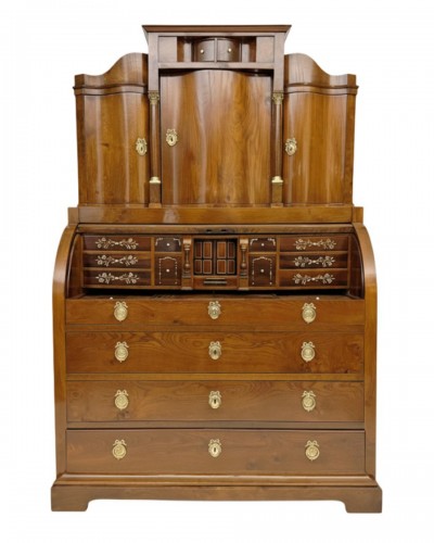 Biedermeier Cylinder Secretary Desk, von Arnim Provenance, ca. 1810