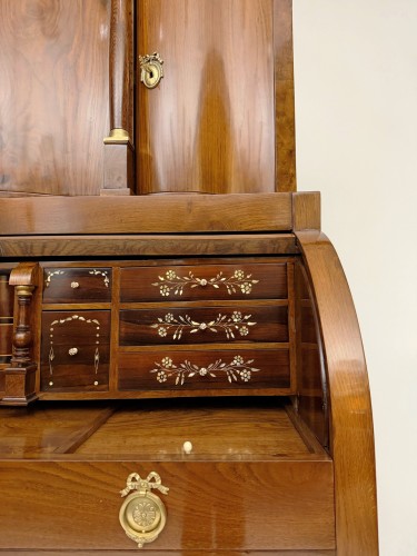 Furniture  - Biedermeier Cylinder Secretary Desk, von Arnim Provenance, ca. 1810