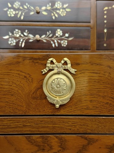 Biedermeier Cylinder Secretary Desk, von Arnim Provenance, ca. 1810 - 