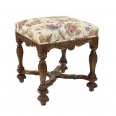 Tabouret en chêne sculpté époque Louis XIV / Régence
