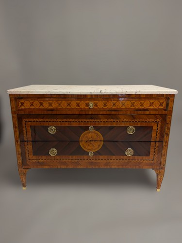 18th C. Neoclassical Marquetry Commode, Workshop of Maggiolini - Furniture Style Louis XVI