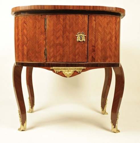 Bonheur du Jour d'époque Louis XV en Marqueterie - Mobilier Style Louis XV