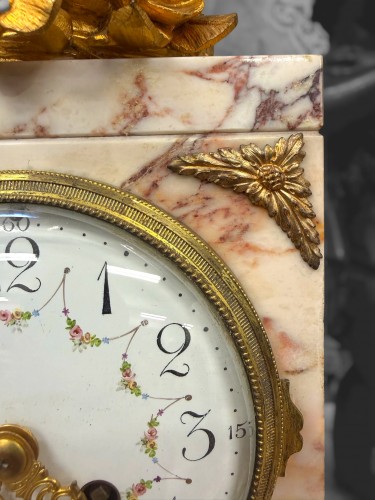 Louis XVI Style Marble &amp; Bronze 3-Piece Clock Set, late 19th century - Napoléon III