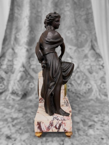 Antiquités - Louis XVI Style Marble &amp; Bronze 3-Piece Clock Set, late 19th century