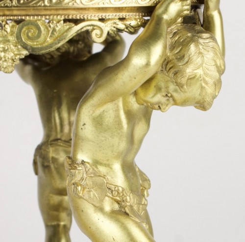 Decorative Objects  - Gilt Bronze and Marble Putti Centerpiece, Napoleon III