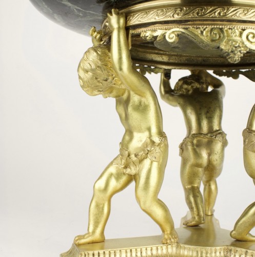 19th century - Gilt Bronze and Marble Putti Centerpiece, Napoleon III
