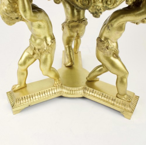 Antiquités - Gilt Bronze and Marble Putti Centerpiece, Napoleon III