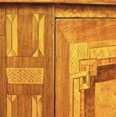 18th century - Pair of Louis XVI Marquetry Encoignures after Daniel Deloose