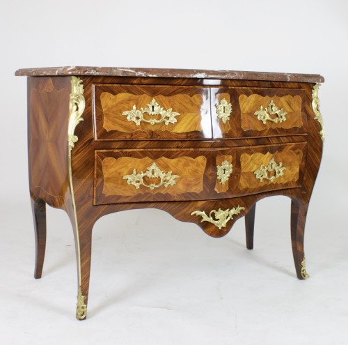 Louis XV Commode Stamped P. Roussel - Furniture Style Louis XV