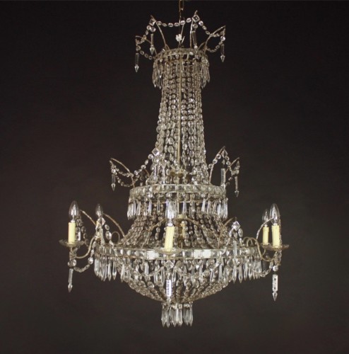 Paire de lustres à tente et sac style Empire espagnol, c. 1890 - Jakob F. Müller Antiquitäten