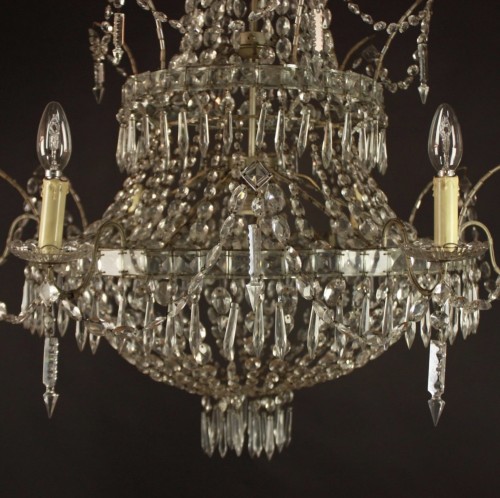 XIXe siècle - Paire de lustres à tente et sac style Empire espagnol, c. 1890