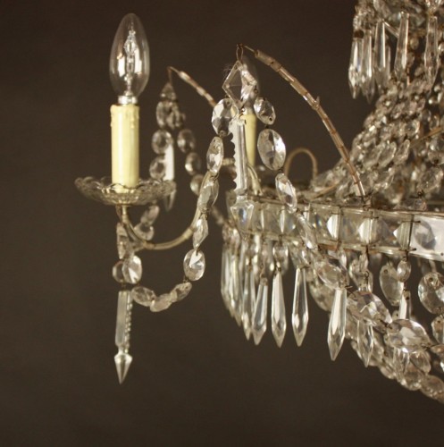 Paire de lustres à tente et sac style Empire espagnol, c. 1890 - Art nouveau
