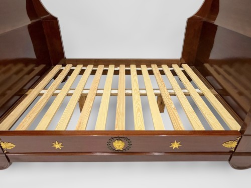 19th century - Empire cherry wood "Lit en bateau" attributed to the workshop of P. Marcion, circa 1810