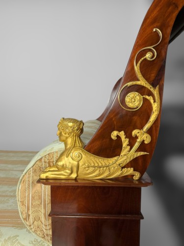 Empire - Empire cherry wood "Lit en bateau" attributed to the workshop of P. Marcion, circa 1810