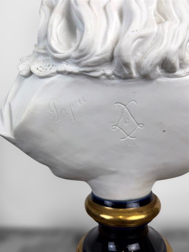 19th century - Biscuit Porcelain Bust of Louis XVII after Augustin Pajou