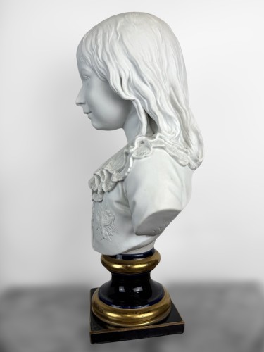 Napoléon III - Biscuit Porcelain Bust of Louis XVII after Augustin Pajou