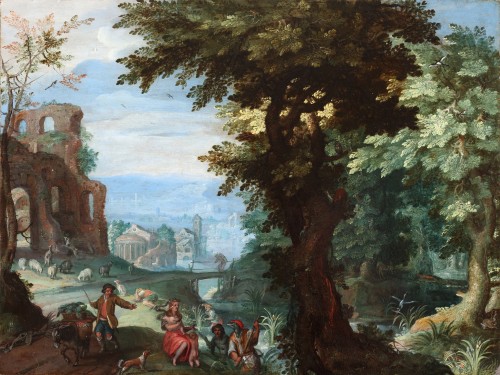 Latona transferring peasants into frogs - Anton Mirou (1578 Antwerp - 1627)