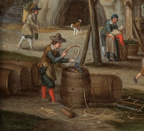 Tableaux et dessins Tableaux XVIIe siècle - La culture du vin - Isaak van Oosten (1613-1661)