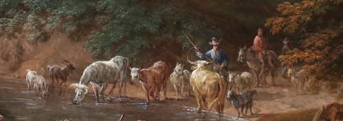 Un paysage fluvial animé - Schoevaerdts et Boudewijns - Jan Muller