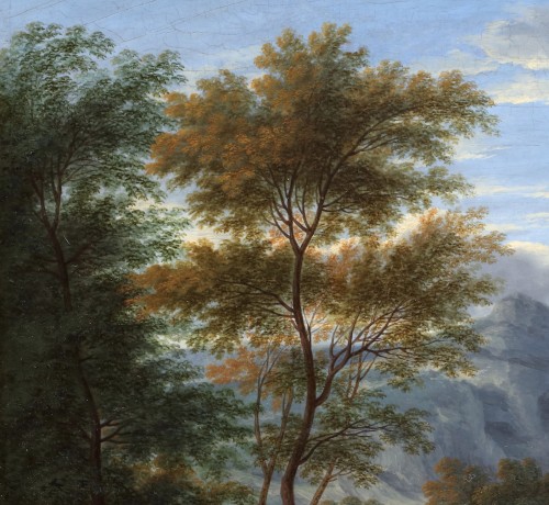 Un paysage fluvial animé - Schoevaerdts et Boudewijns - 