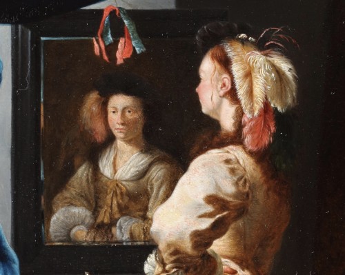 Portrait d'une dame élégante - Attr. à Willem van Mieris (1662-1747) - Jan Muller