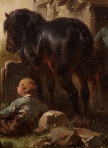 S'occuper des chevaux - Wouterus Verschuur (1812 - 1874) - 