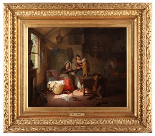 Paintings & Drawings  - A happy family - Basile De Loose (1809 - 1885)