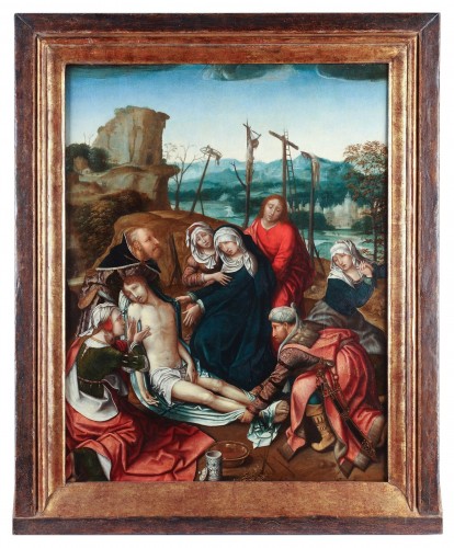 La Lamentation - Attribuée à Martin Bellegambe (Doornik 1505) - Tableaux et dessins Style 