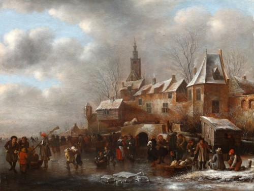 Plaisirs d'hiver sur la glace - Klaes Molenaer (Haarlem vers 1628 - 1676)