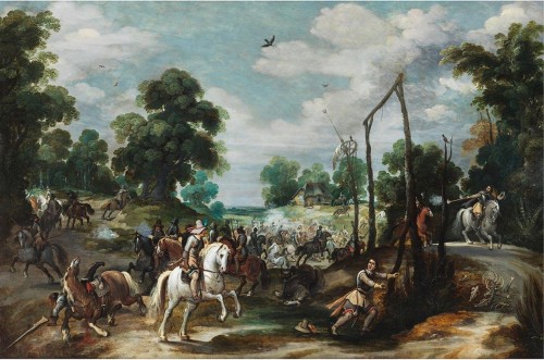 L'attaque de la cavalerie (entourage de Sebastian Vrancx)