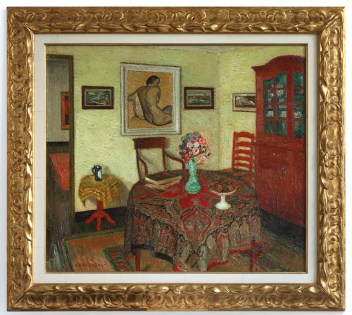 The interior of the artist&#039;s house in Deurle  - Léon De Smet (1881-1966) - Paintings & Drawings Style 