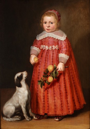 Portrait of a child holding peaches - Jacob Gerritsz. Cuyp (1594-1652)