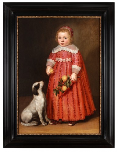 Portrait d'un enfant tenant des pêches - Jacob Gerritsz. Cuyp (1594-1652) - Tableaux et dessins Style 