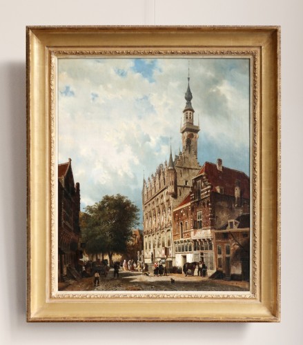 The town hall in veere - François jean Louis Boulanger (1819-1873) - 