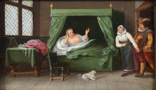 Tableaux et dessins Tableaux XVIIe siècle - Le bordel - Adriaen van Stalbemt