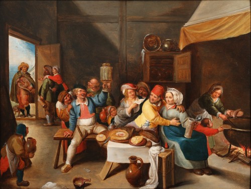 Le bordel - Attribué à Cornelis de Baellieur (Anvers 1607 - 1671)