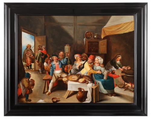 Tableaux et dessins Tableaux XVIIe siècle - Le bordel - Attribué à Cornelis de Baellieur (Anvers 1607 - 1671)